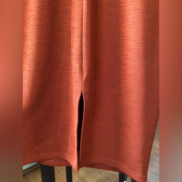 ASOS Cut-out MIDI Dress New Burnt Orange Size 10 - Picture 6 of 10
